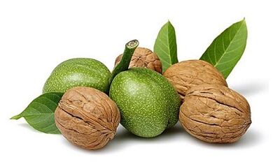 грэцкага арэха для вывядзення паразітаў з арганізма